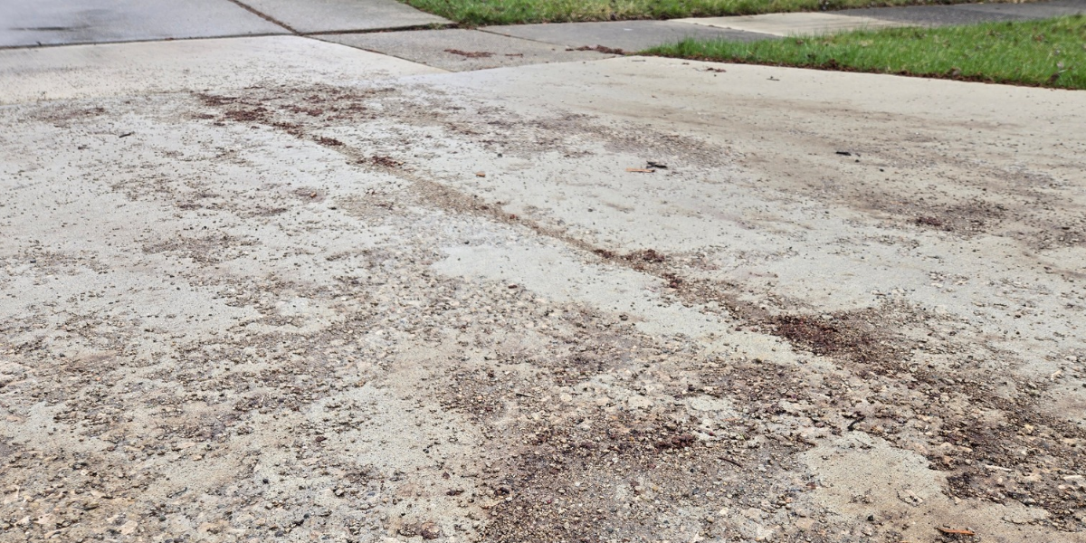 Concrete Scaling on a street